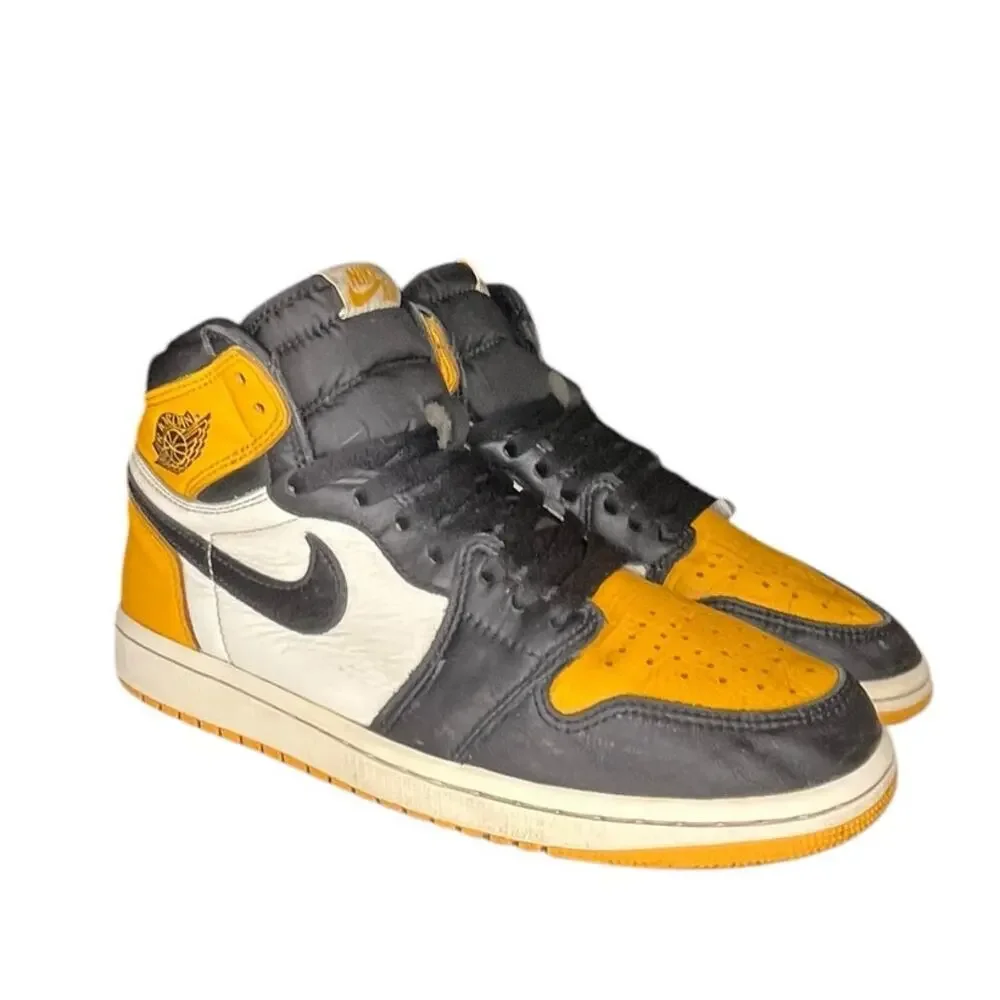 ***SOLD*** Nike Jordan 1 Retro OG High Yellow Taxi Shoes Mens Sz 7.5 - Picture 3 of 6